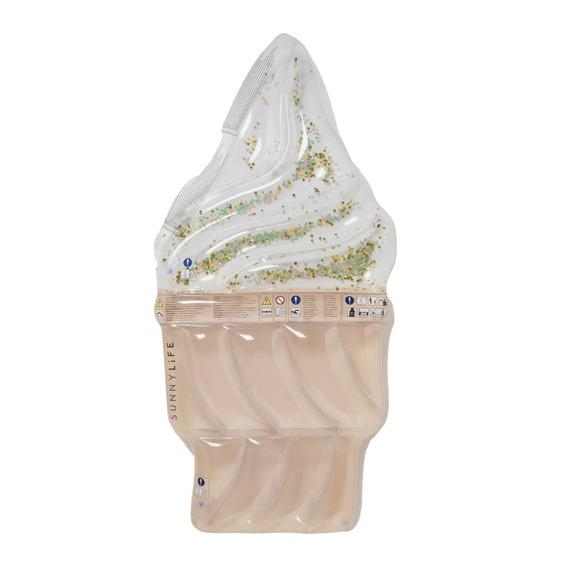 Sunnylife Other - SunnyLife Ice Cream Sunday Luxe Lie On Float Inflatable Pool Lake Glitter Raft